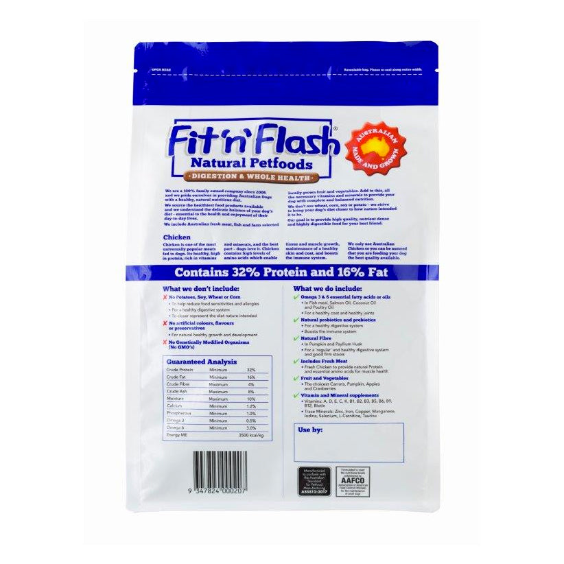 Fit&#39;n&#39;Flash Digestion &amp; Whole Health Dry Dog Food Chicken &amp; Brown Rice
