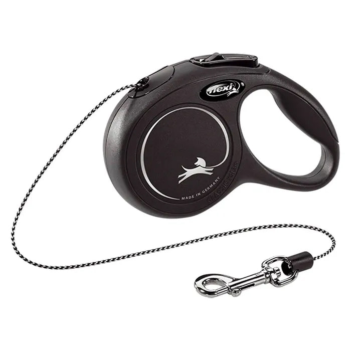 Flexi Classic Cord Retractable Leash for Cats, Little Dogs and Small Animals - 3 metres
