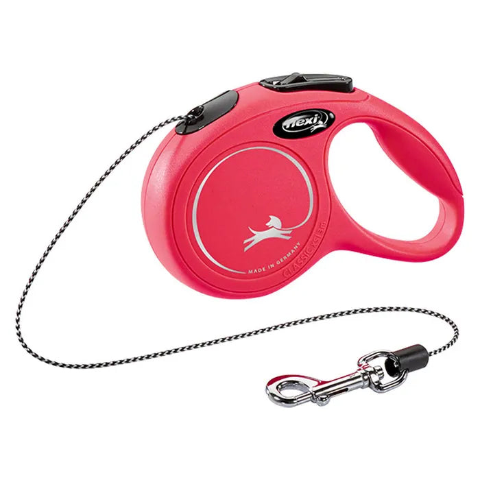 Flexi Classic Cord Retractable Leash for Cats, Little Dogs and Small Animals - 3 metres