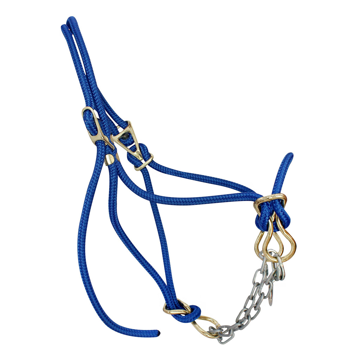 Rope Cattle Halter With Chain - Coloured Rope