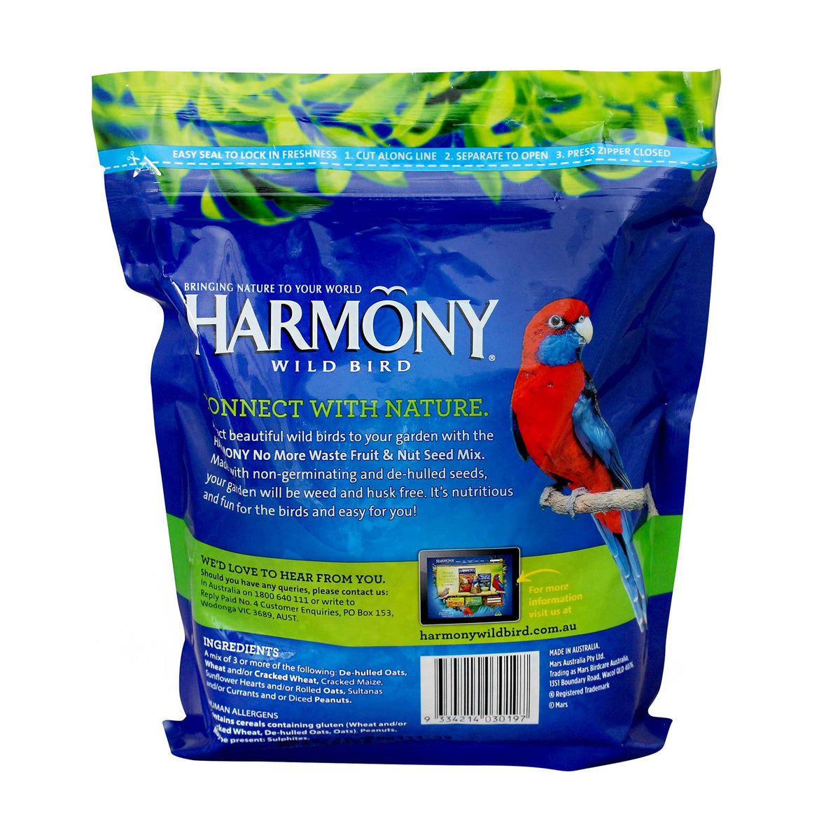 Harmony Wild Bird No Waste Seed Mix 1kg