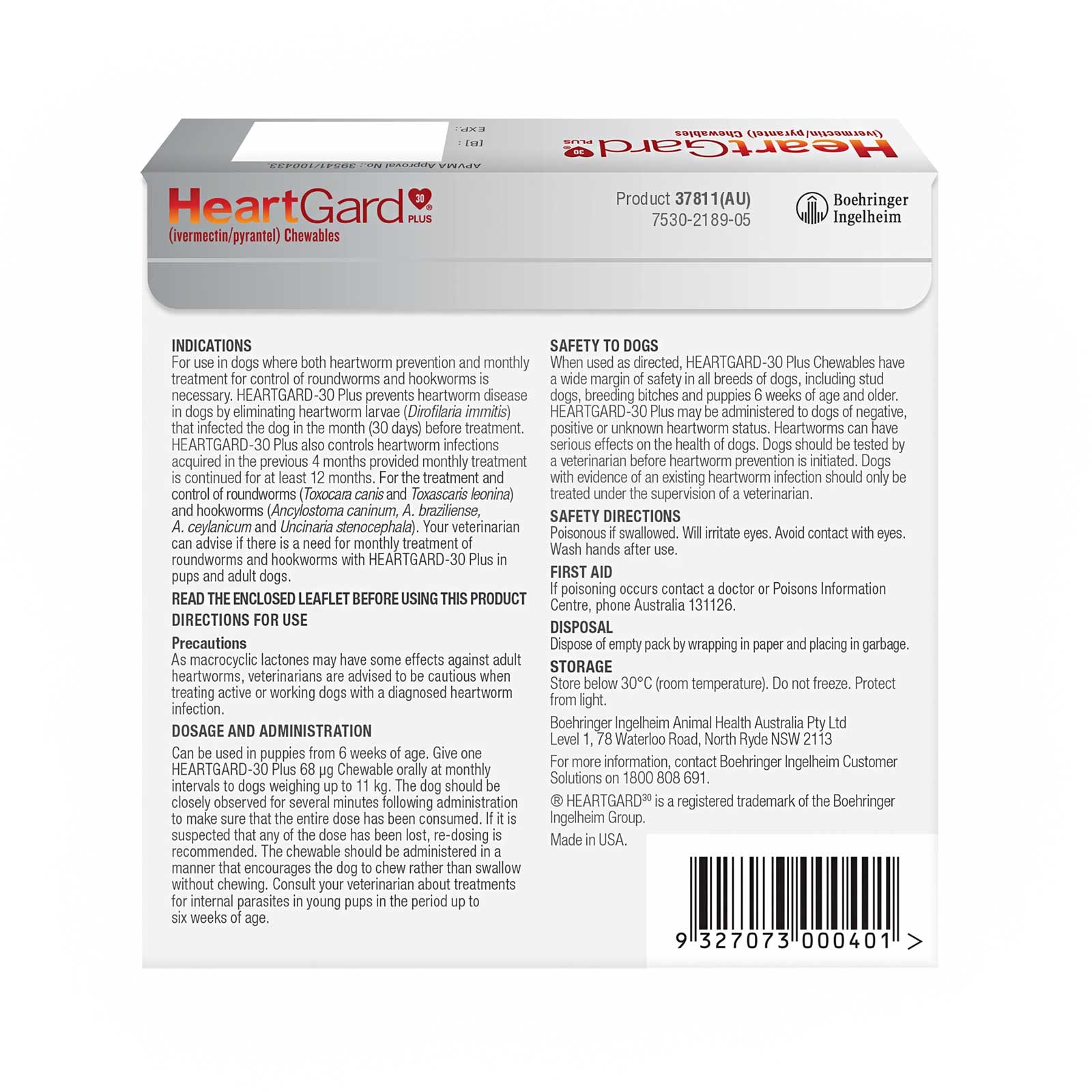 HeartGard Plus Chewables Blue - for Dogs 0-11kg
