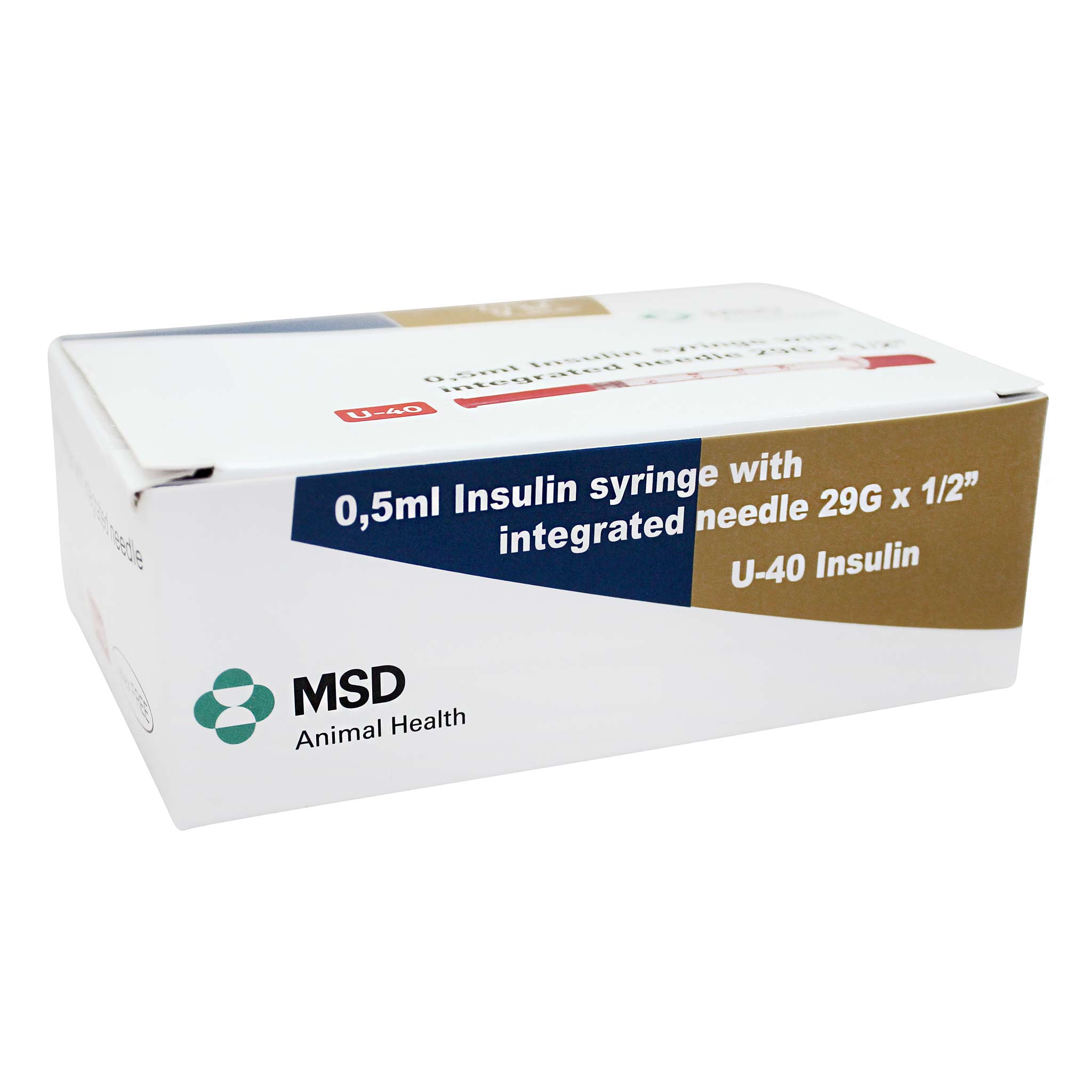 MSD Caninsulin Insulin Syringes - 0.5mL 40IU - Box of 30