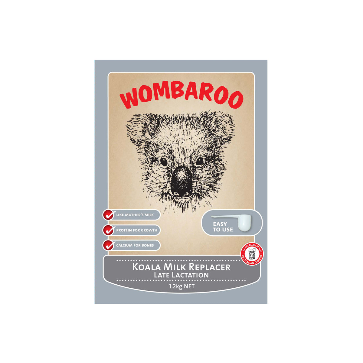 Wombaroo Koala Milk Replacer  - Late Lactation 1.2kg