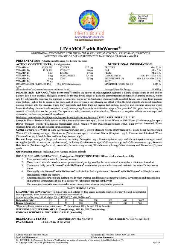 Livamol with BioWorma