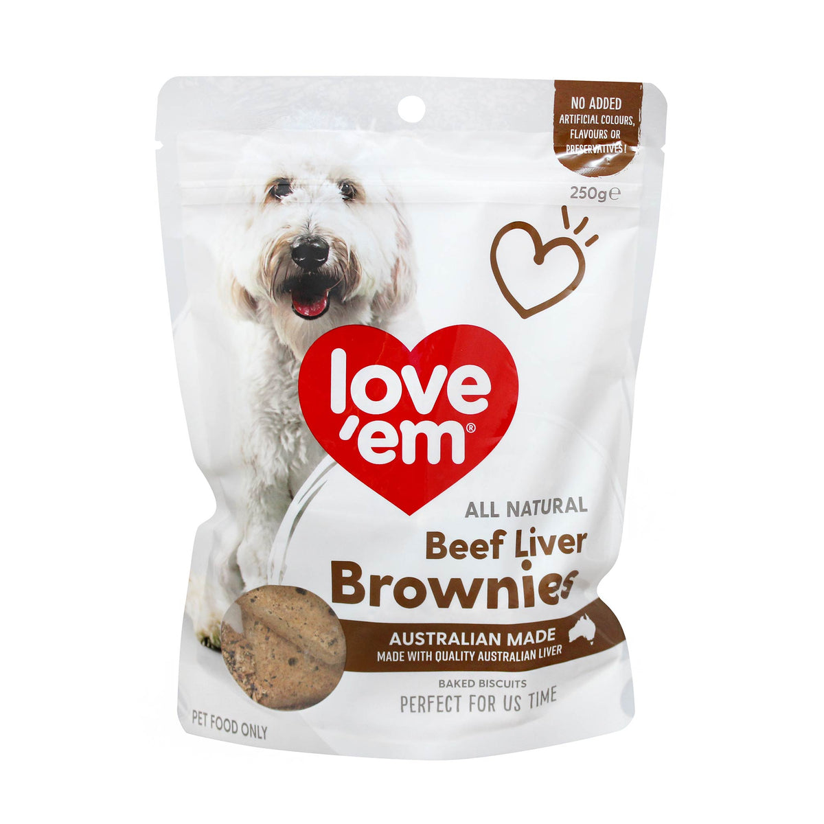 Love&#39;em Beef Liver Brownies 250g