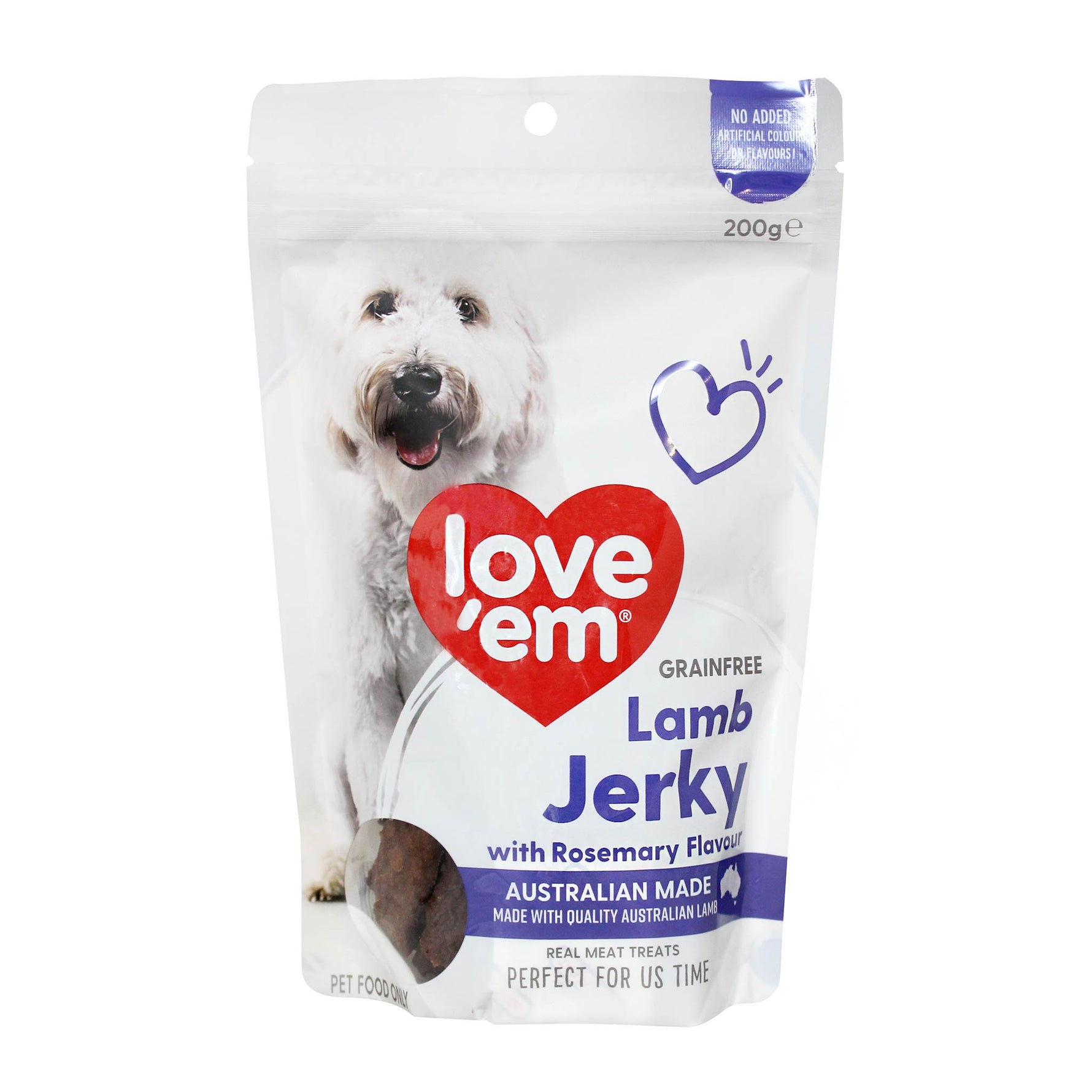 Love'em Grain Free Lamb Jerky with Rosemary Flavour 200g