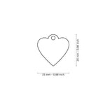 My Family Basic Handmade Heart Pet ID Tag - Small