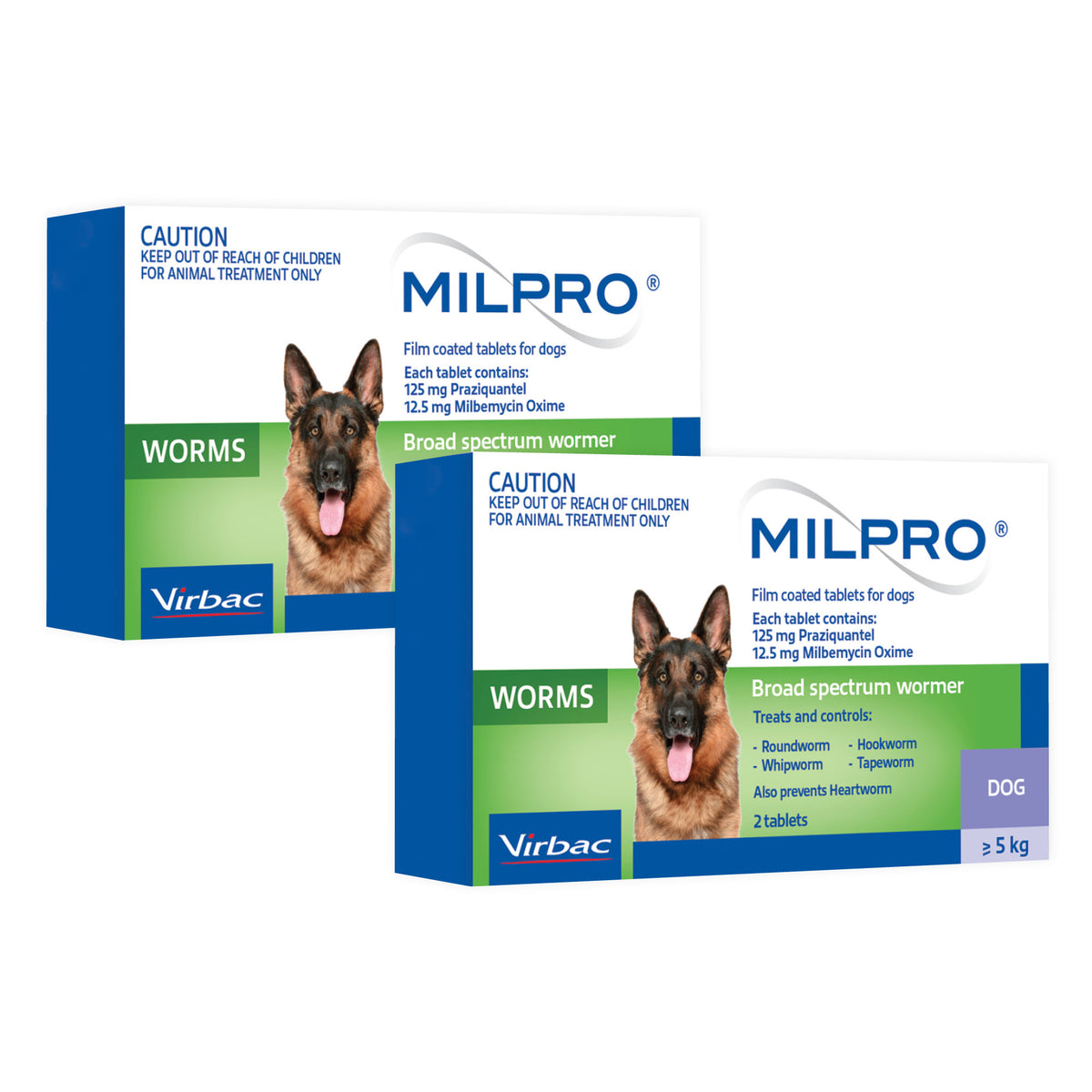 Milpro Broad Spectrum Wormer for Dogs Over 5kg - Value Bundle