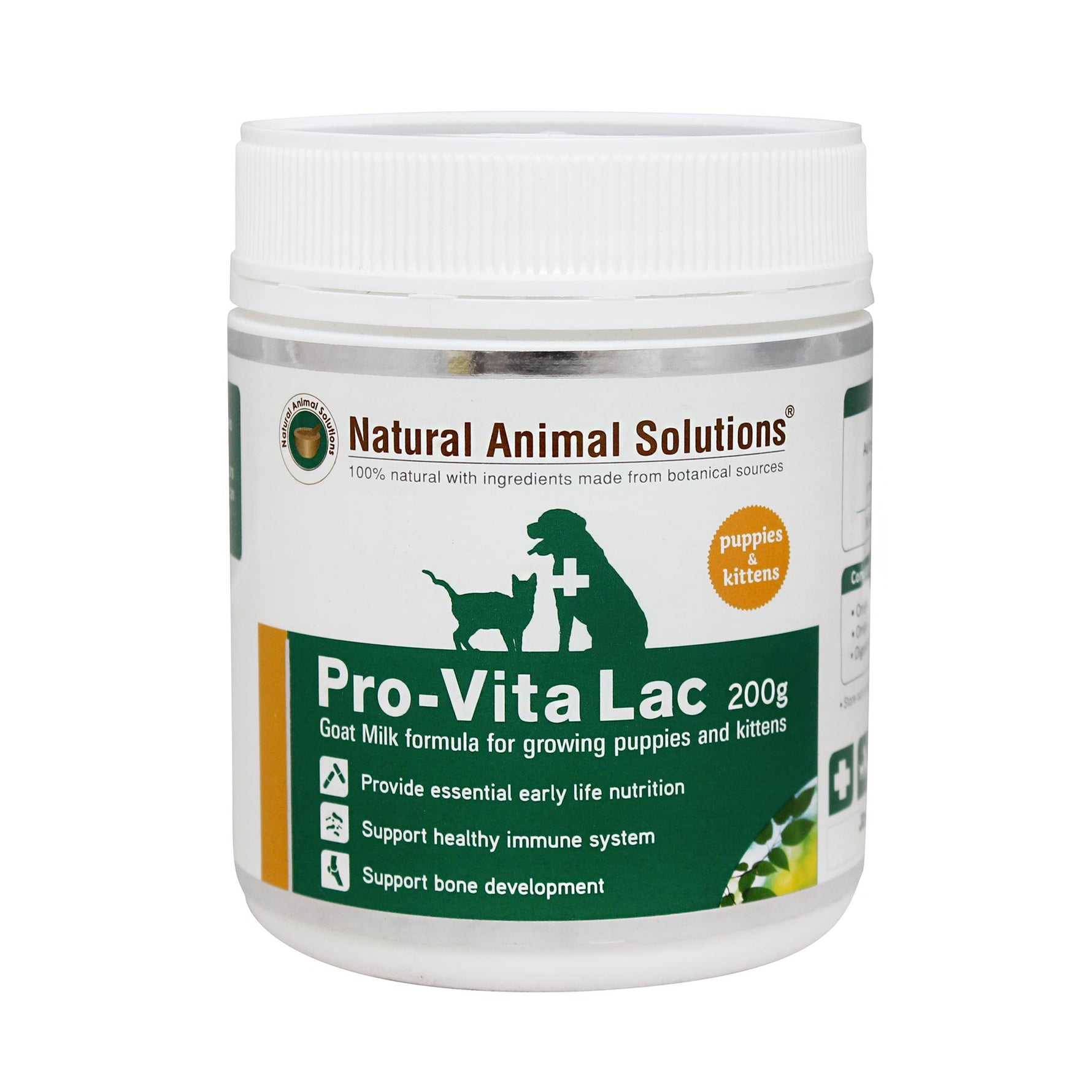 Natural Animal Solutions Pro-Vita Lac for Puppies & Kittens 200g