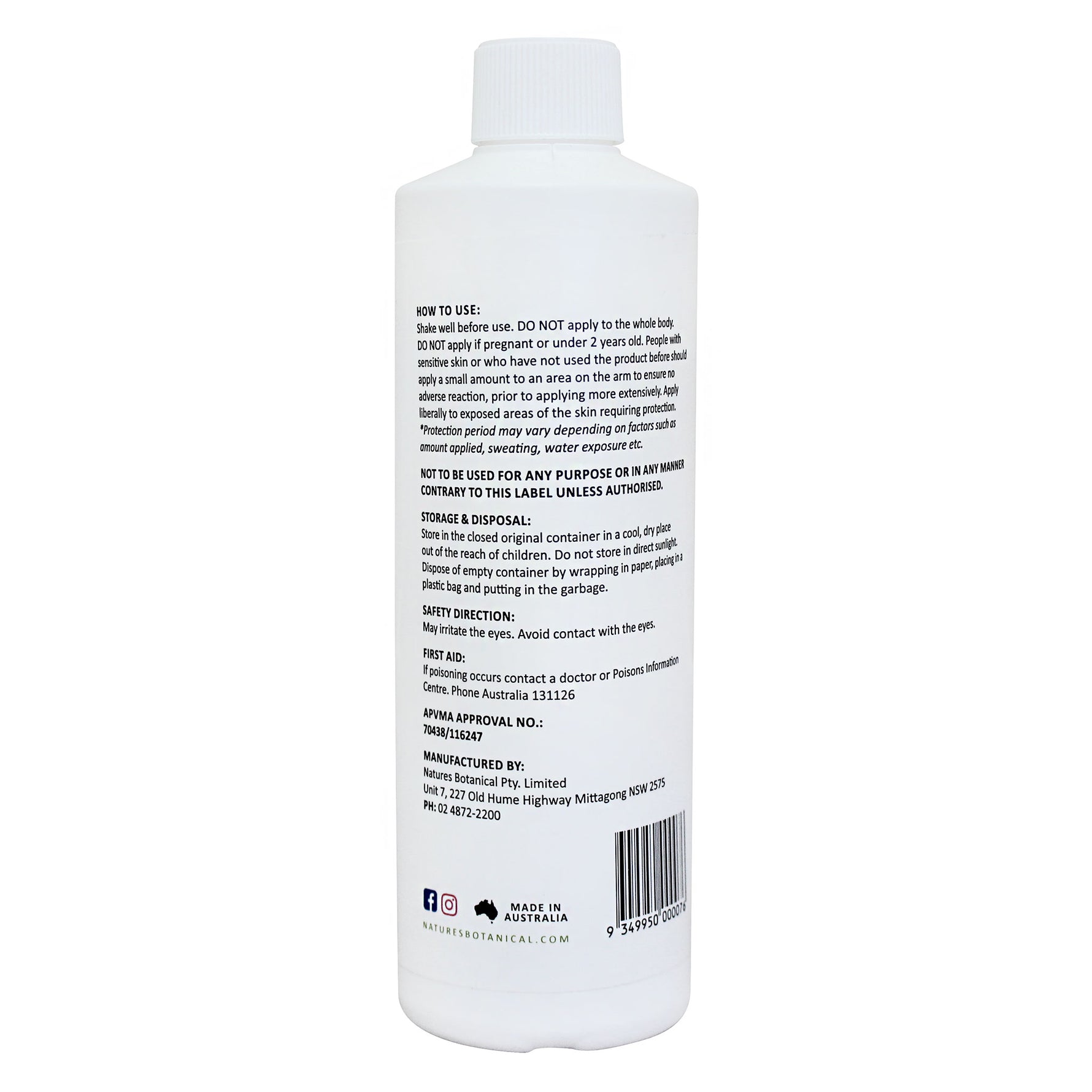Nature's Botanical Rosemary & Cedarwood Lotion Personal Insect Repellent
