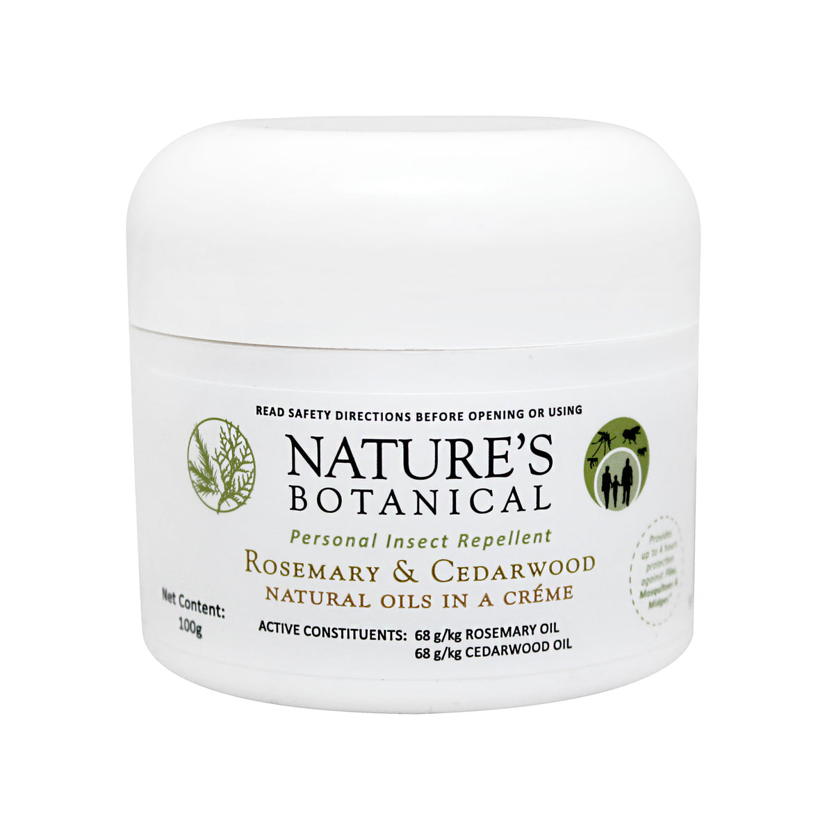 Nature&#39;s Botanical Rosemary &amp; Cedarwood Crème Personal Insect Repellent