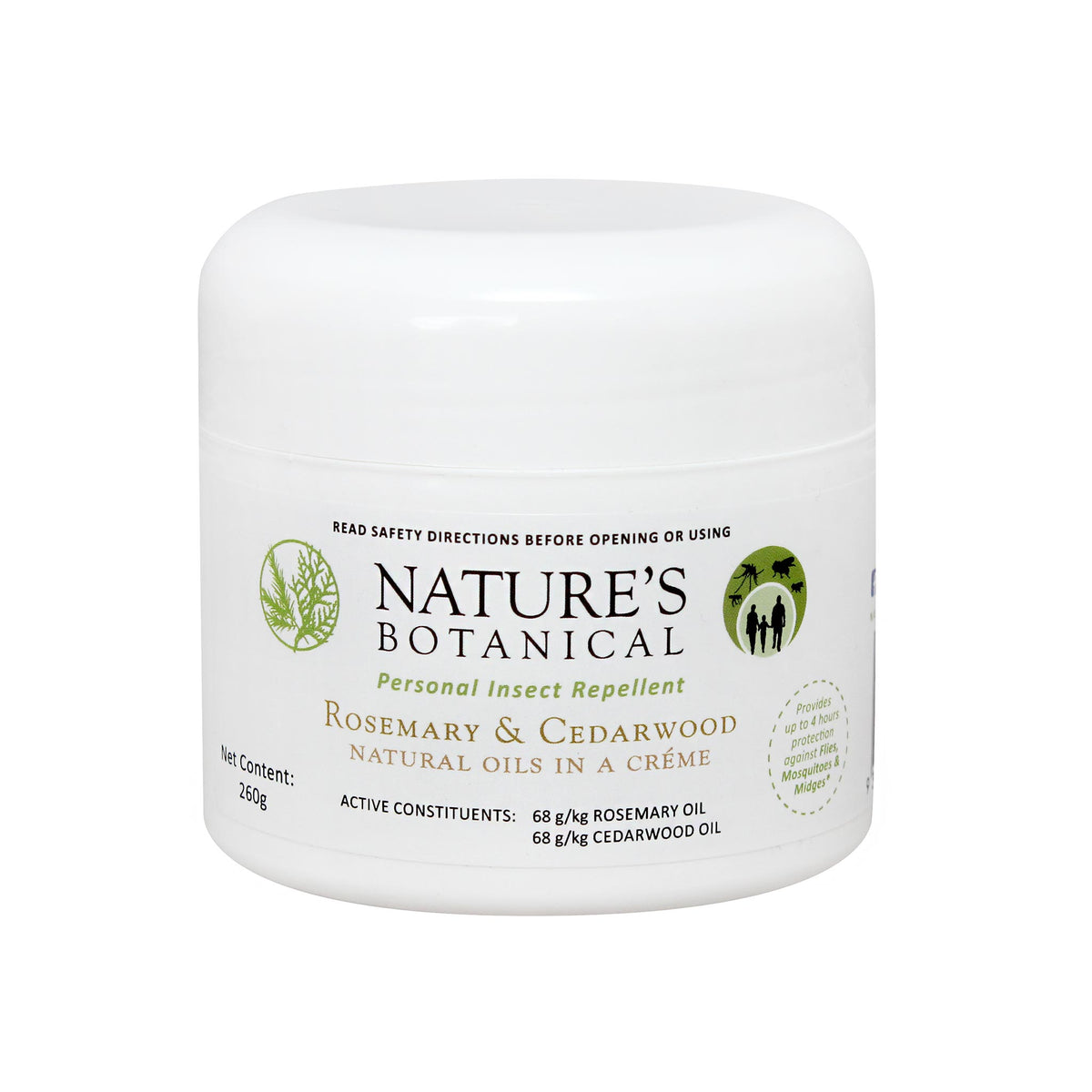 Nature&#39;s Botanical Rosemary &amp; Cedarwood Crème Personal Insect Repellent