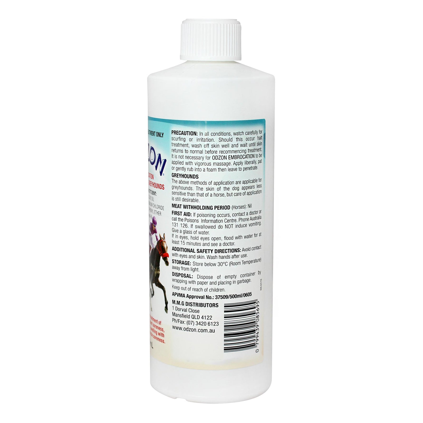 Odzon Embrocation for Horses & Greyhounds 500ml