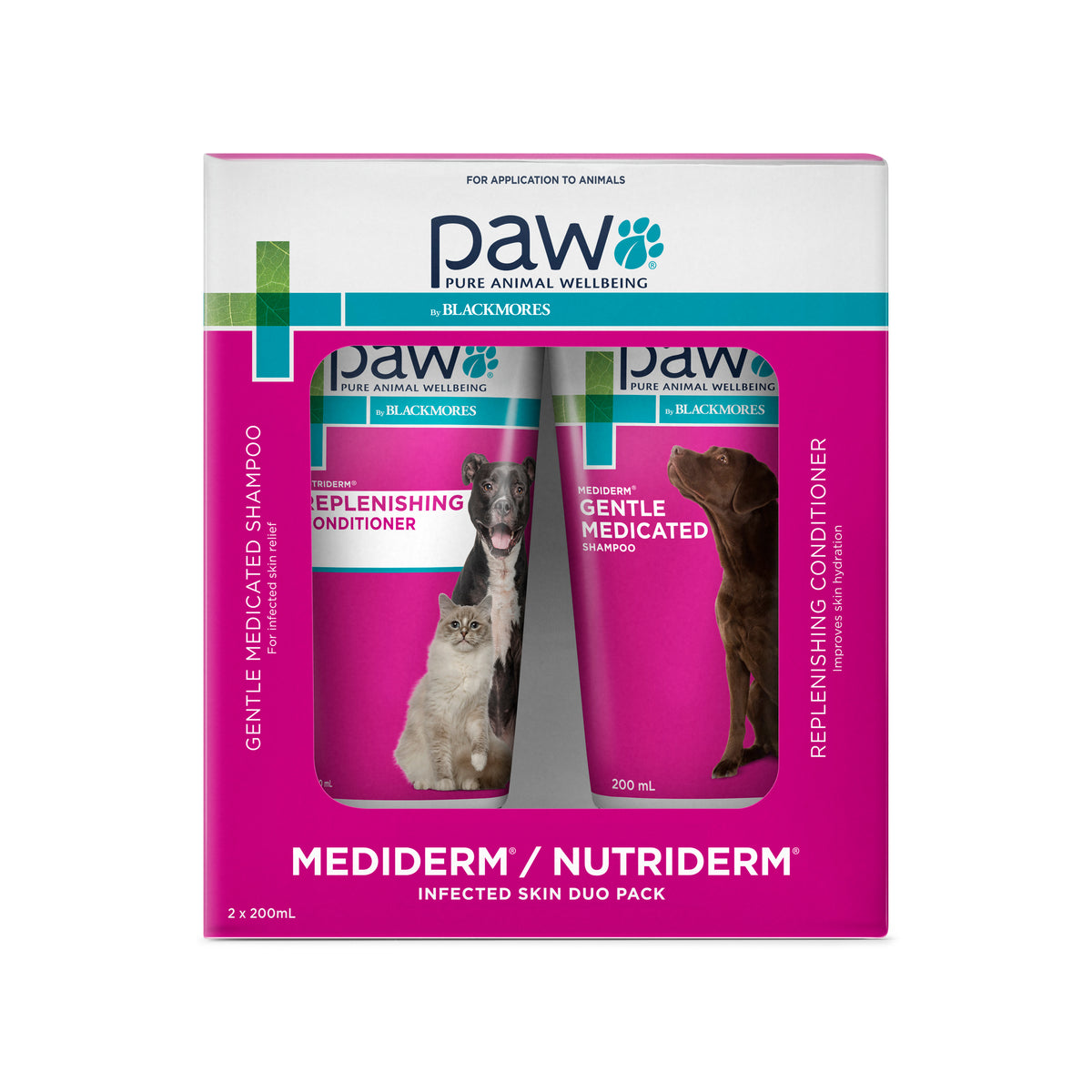 PAW MediDerm/NutriDerm Infected Skin Shampoo &amp; Conditioner Duo Pack