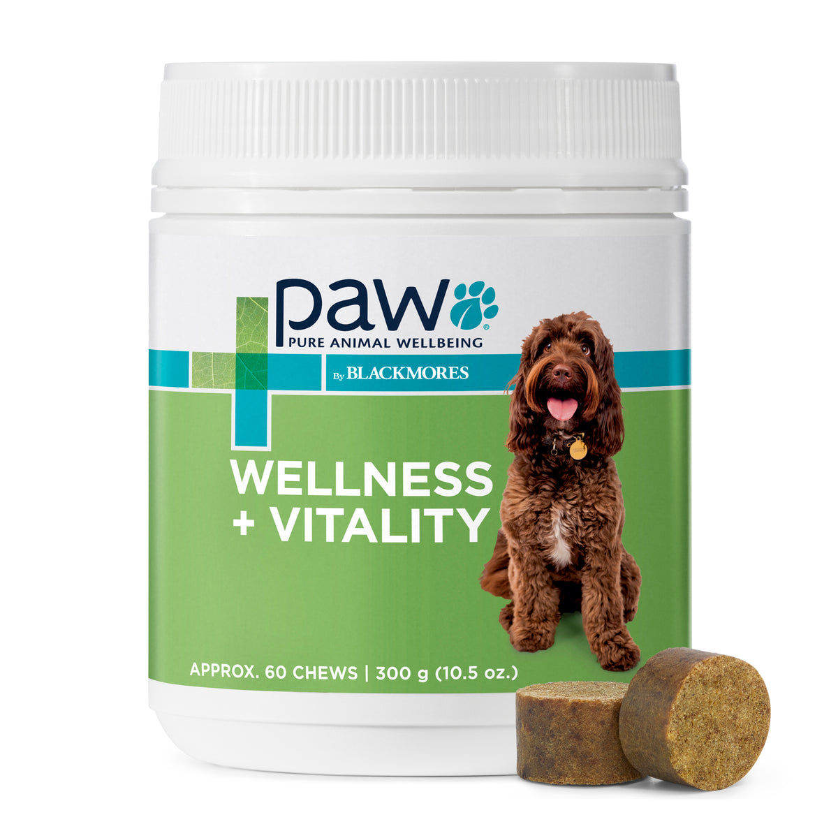 PAW by Blackmores Wellness + Vitality Multivitamin &amp; Wholefood Chews 300g