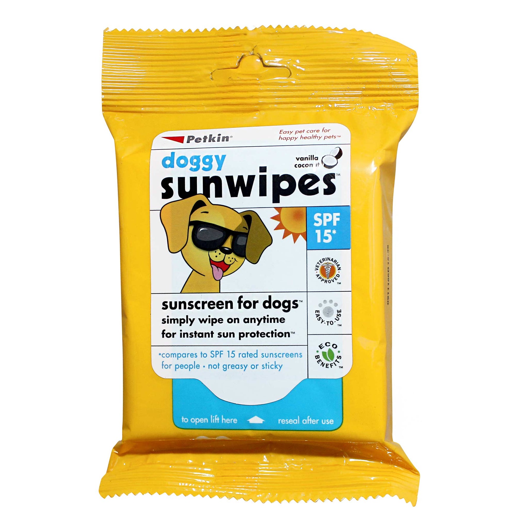 Petkin Doggy Sunwipes SPF 15 - 20 Pack