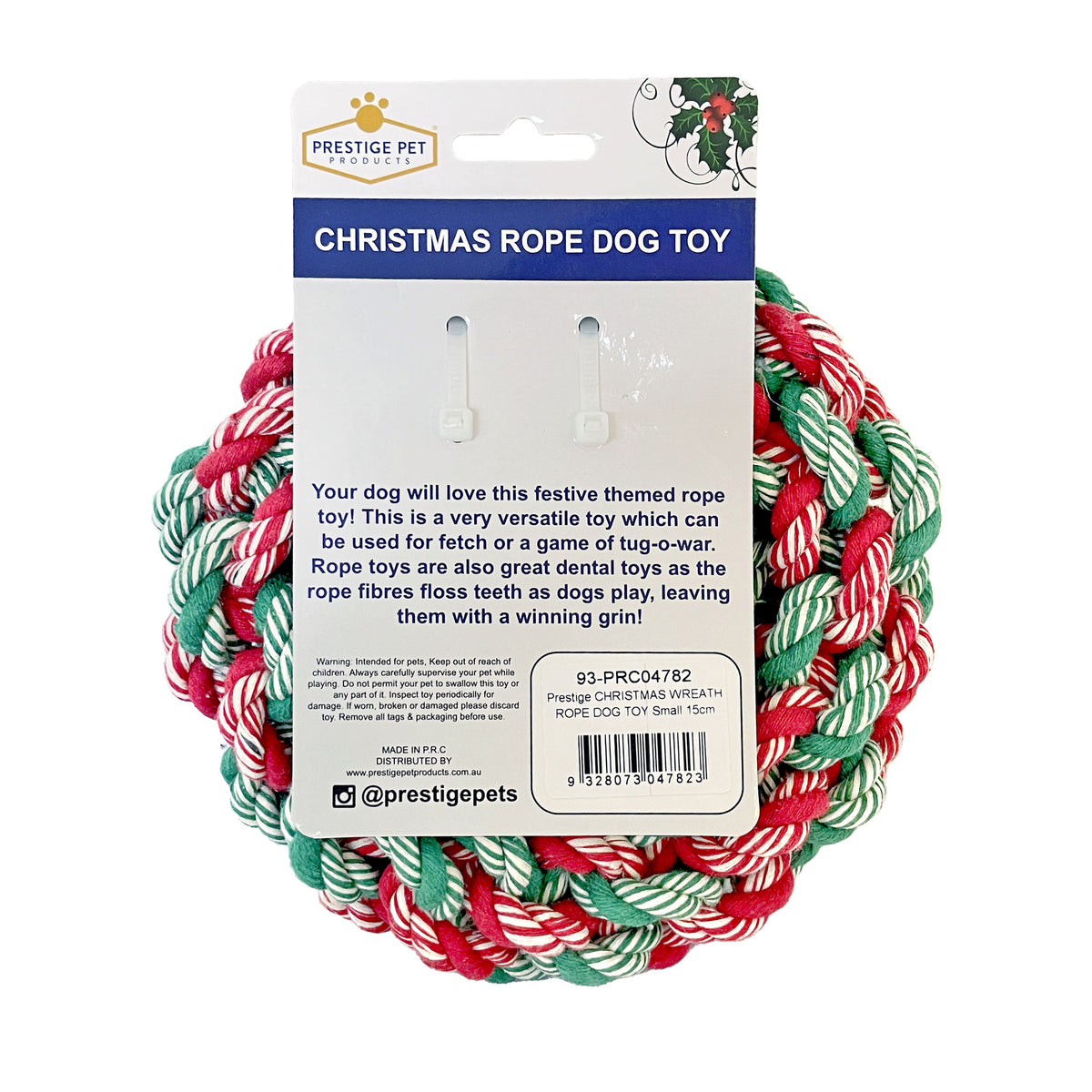 Christmas Wreath Rope Dog Toy