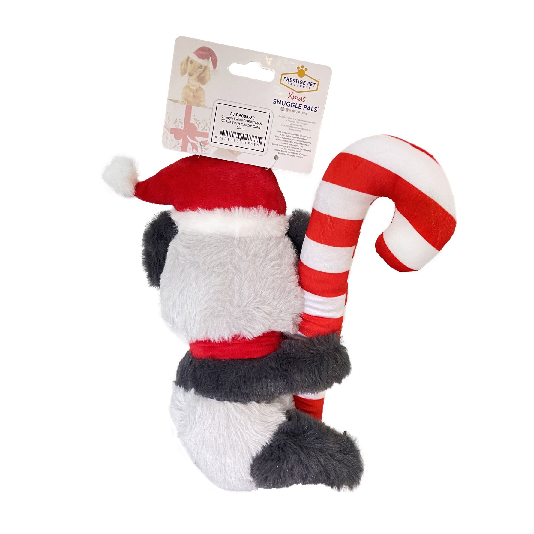 Christmas Snuggle Pals Koala with Candy Cane