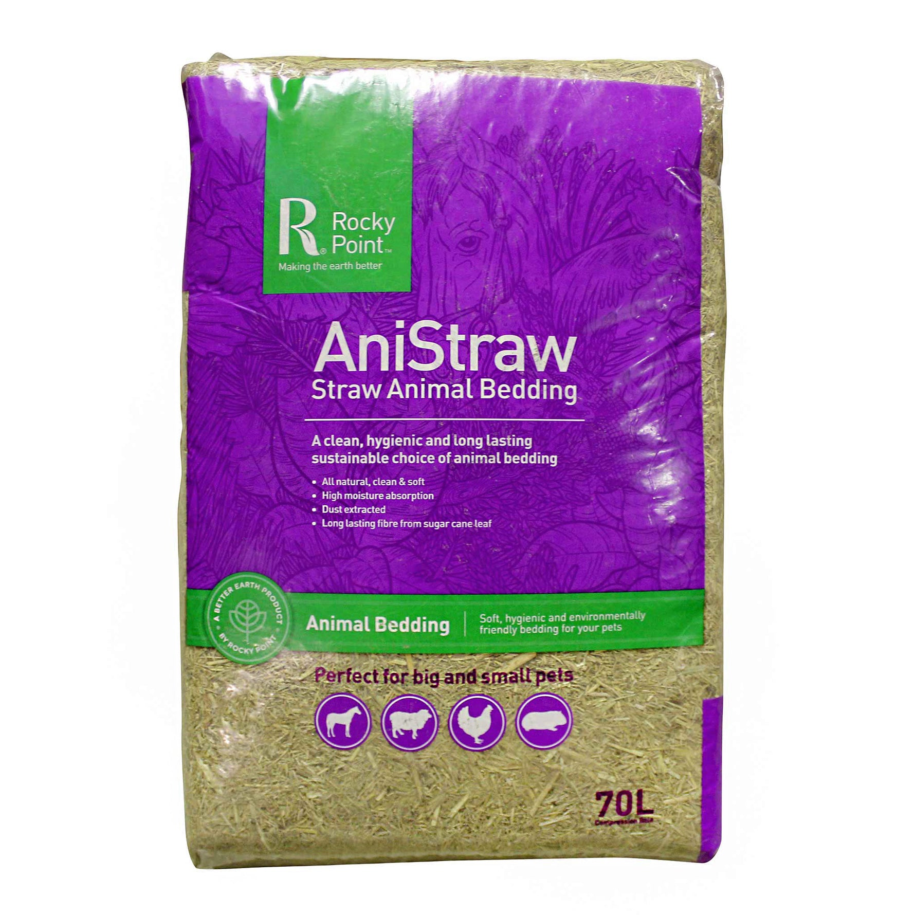 Rocky Point AniStraw Animal Bedding 70L