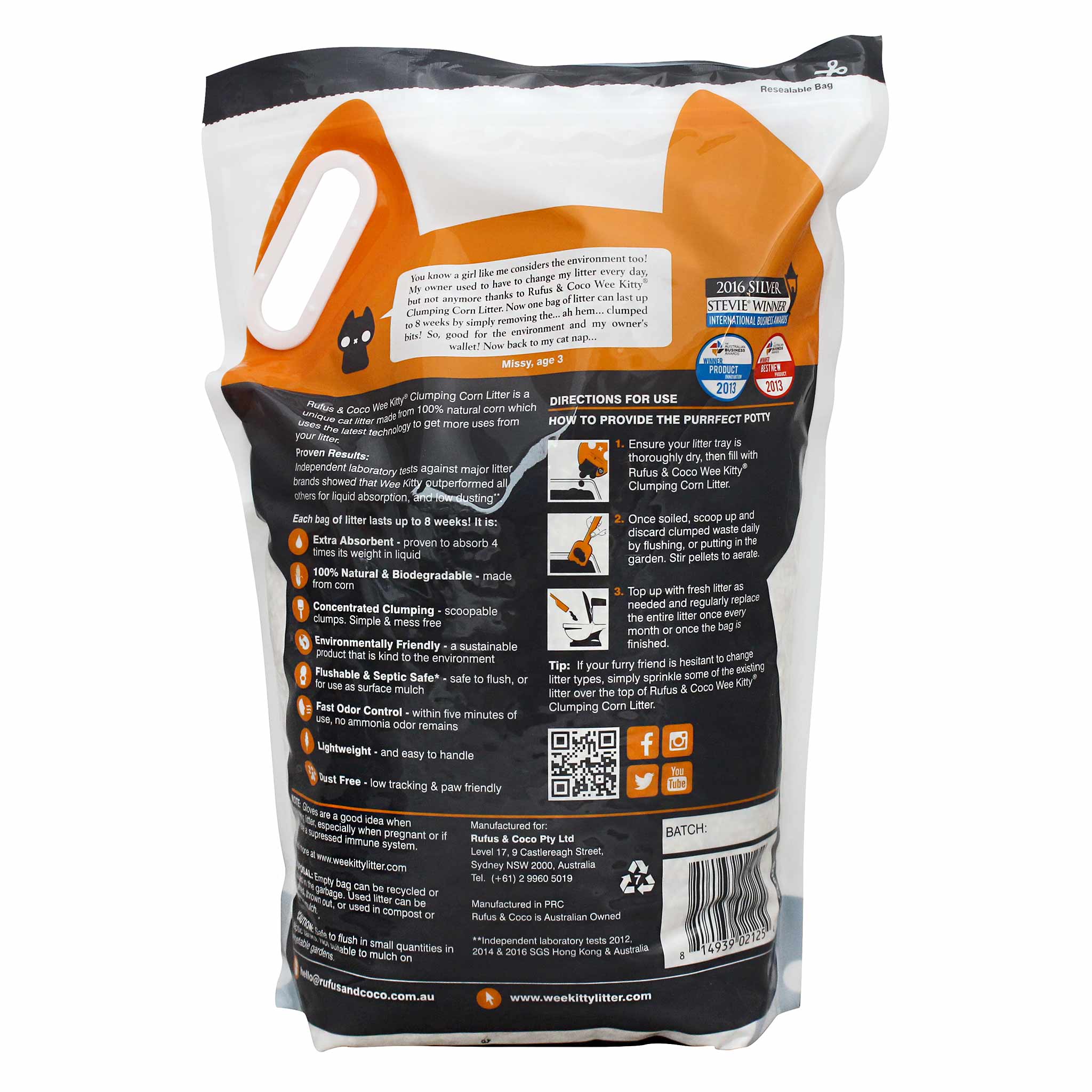 can you use cat litter in potting mix Rufus & Coco Wee Kitty Clumping Corn Cat Litter