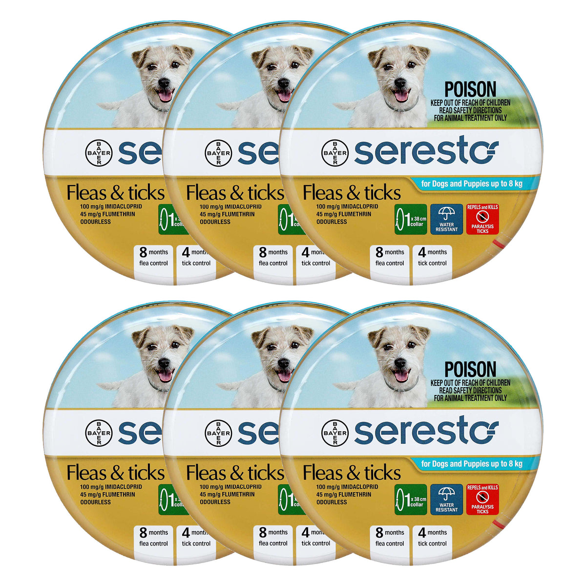 Seresto Flea &amp; Tick Collar for Dogs &amp; Puppies up to 8kg - Value Bundles