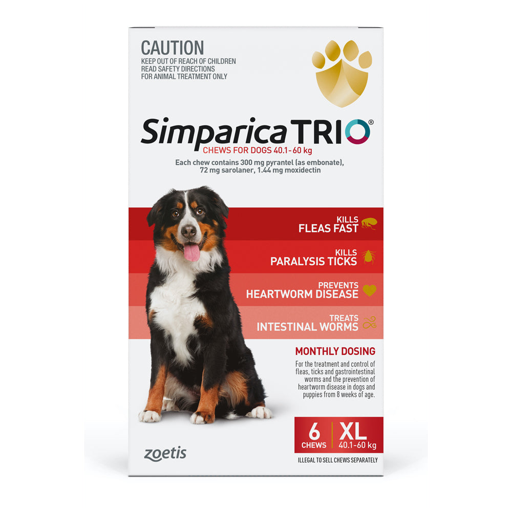 Simparica TRIO Chewable Tablet for XLarge Dogs 40.1-60kg