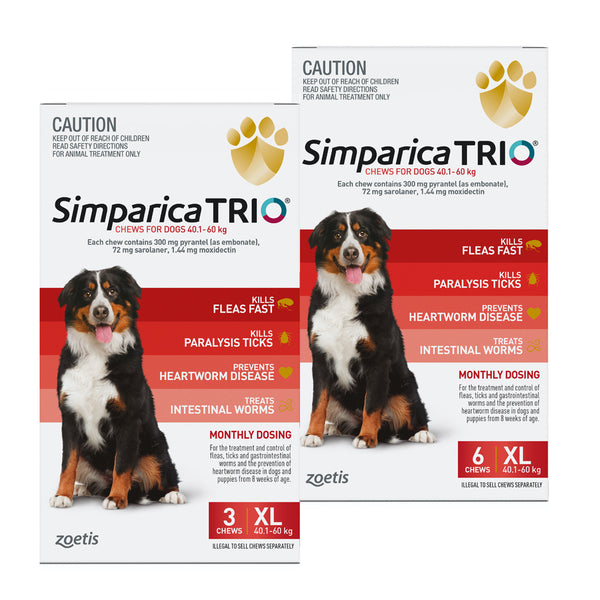 Simparica TRIO for XLarge Dogs 40.1-60kg