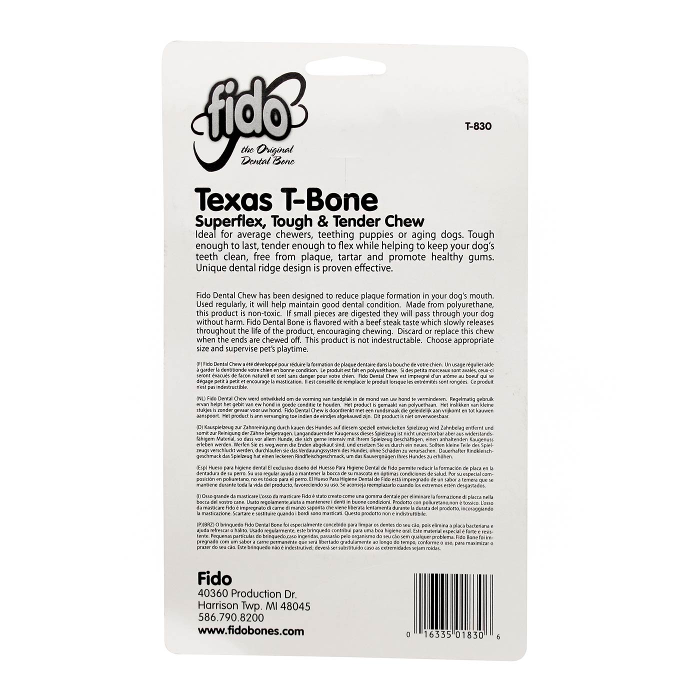 Texas T-Bone Dental Chew for Dogs