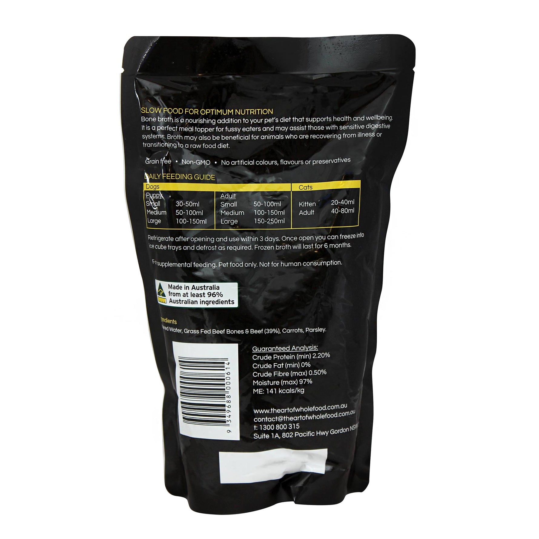 The Art of Whole Food Beef Bone Broth for Pets 500g