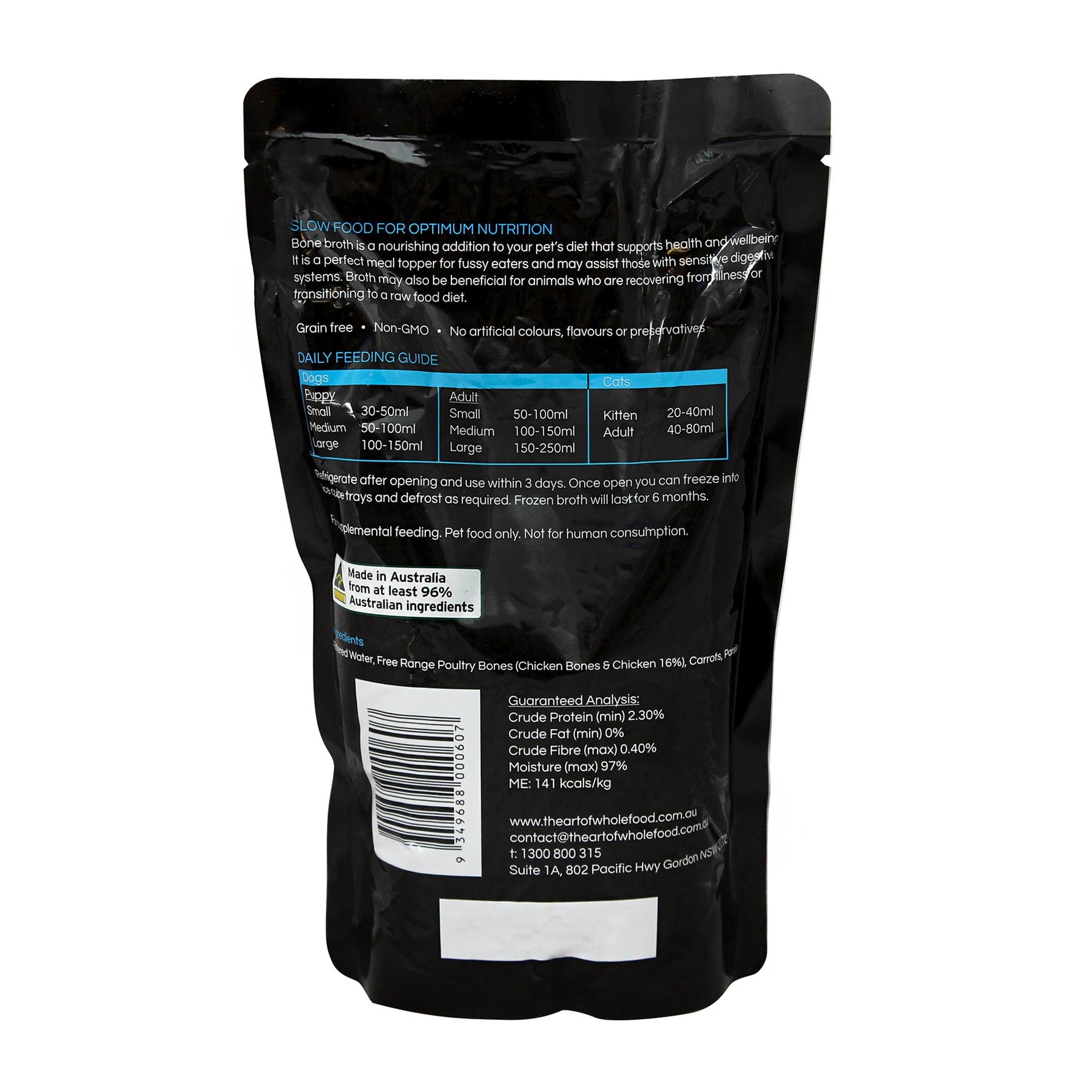 The Art of Whole Food Chicken Bone Broth for Pets 500g