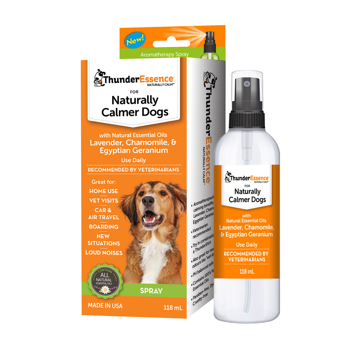 ThunderEssence Calming Essential Oil Spray for Dogs 118mL