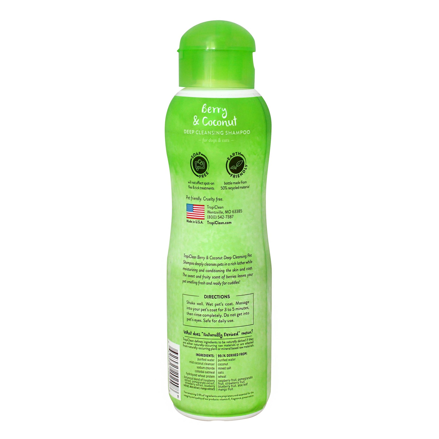 TropiClean Berry & Coconut Deep Cleansing Pet Shampoo 355mL