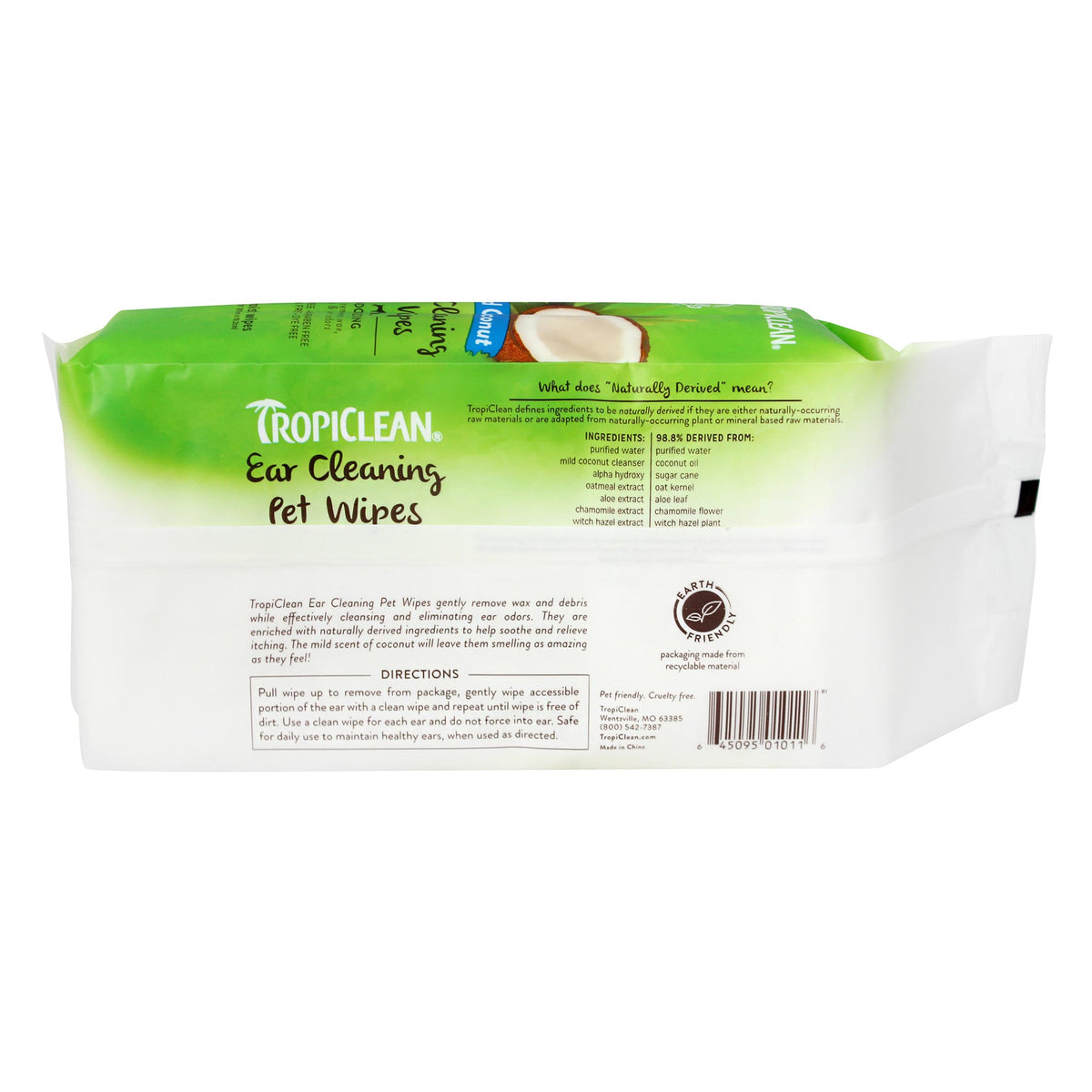TropiClean Ear Wipes for Pets - 50 Wipes