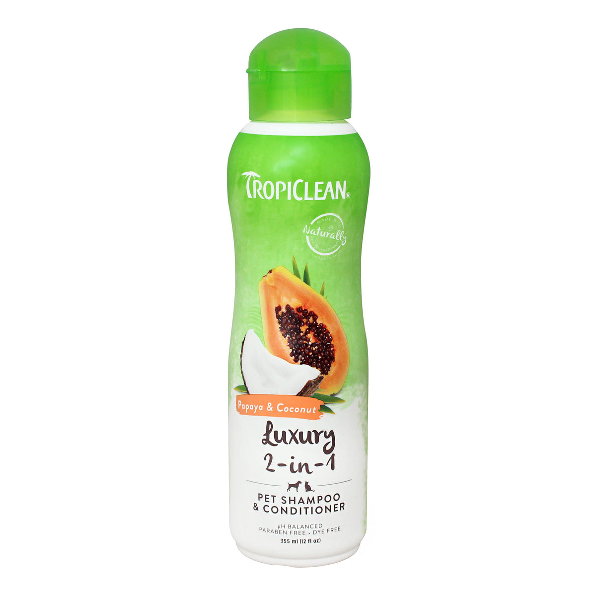 TropiClean Luxury 2-in-1 Papaya &amp; Coconut Pet Shampoo &amp; Conditioner 355mL
