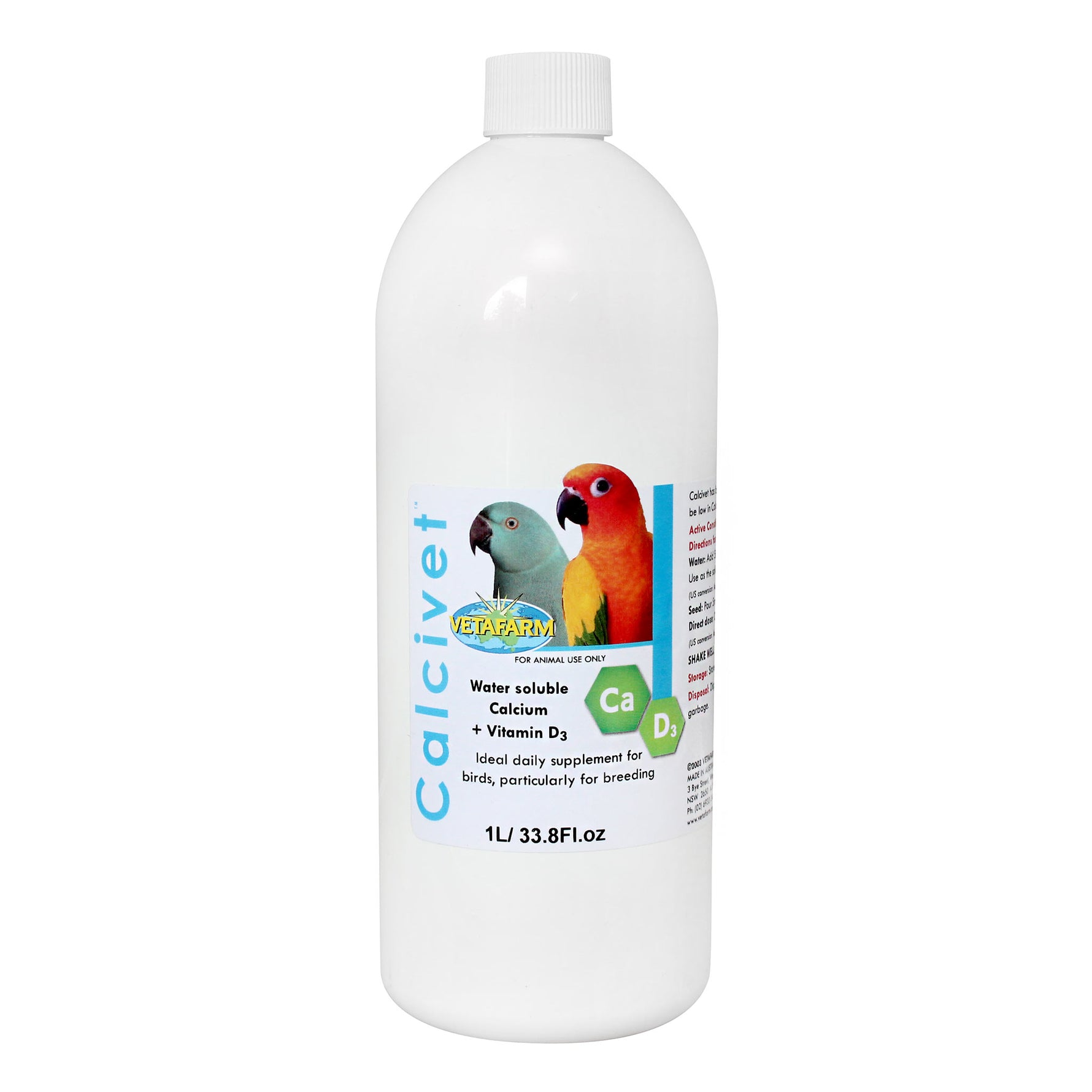 Vetafarm Calcivet Liquid Calcium Supplement for Birds