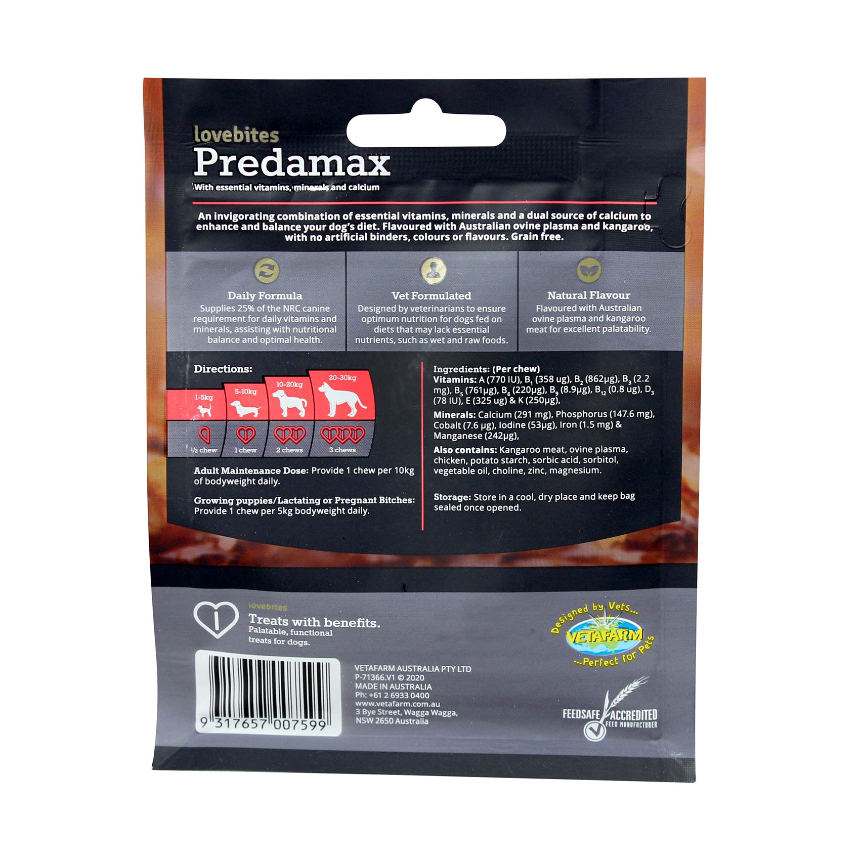 Lovebites Predamax Daily Wellbeing Chews for Dogs