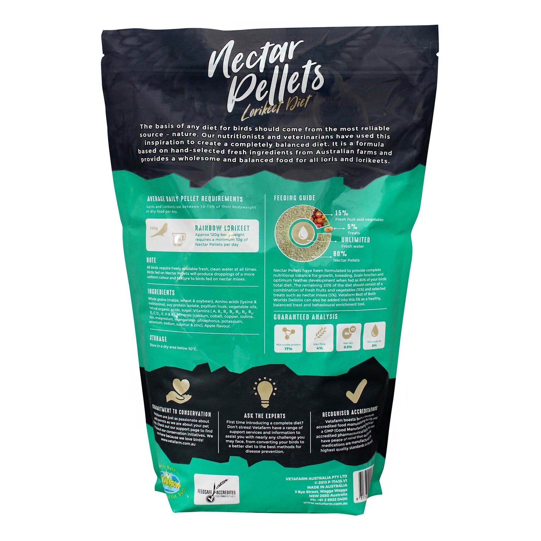 Vetafarm Nectar Pellets Lorikeet Bird Food