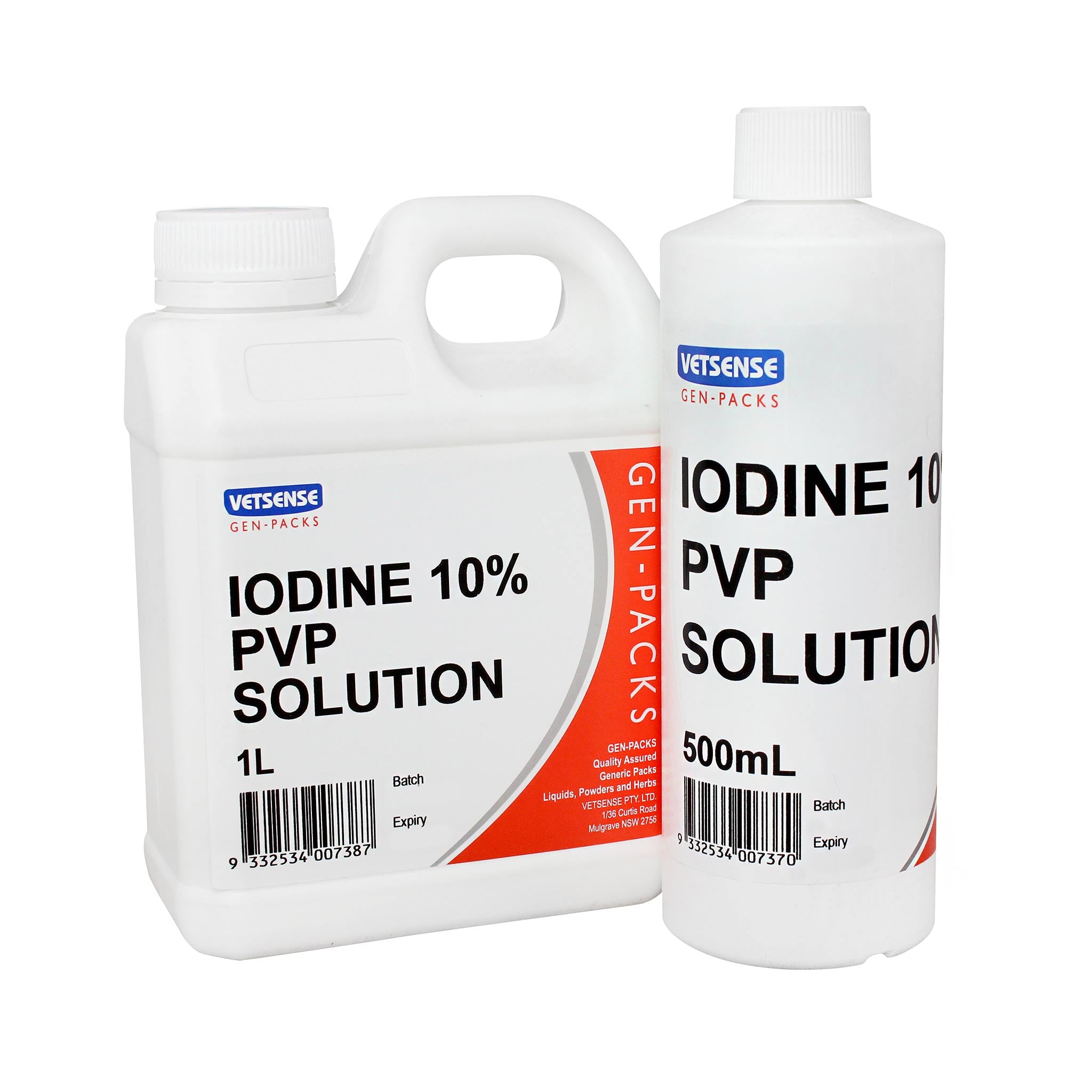 Vetsense Gen Packs Iodine 10% PVP Solution