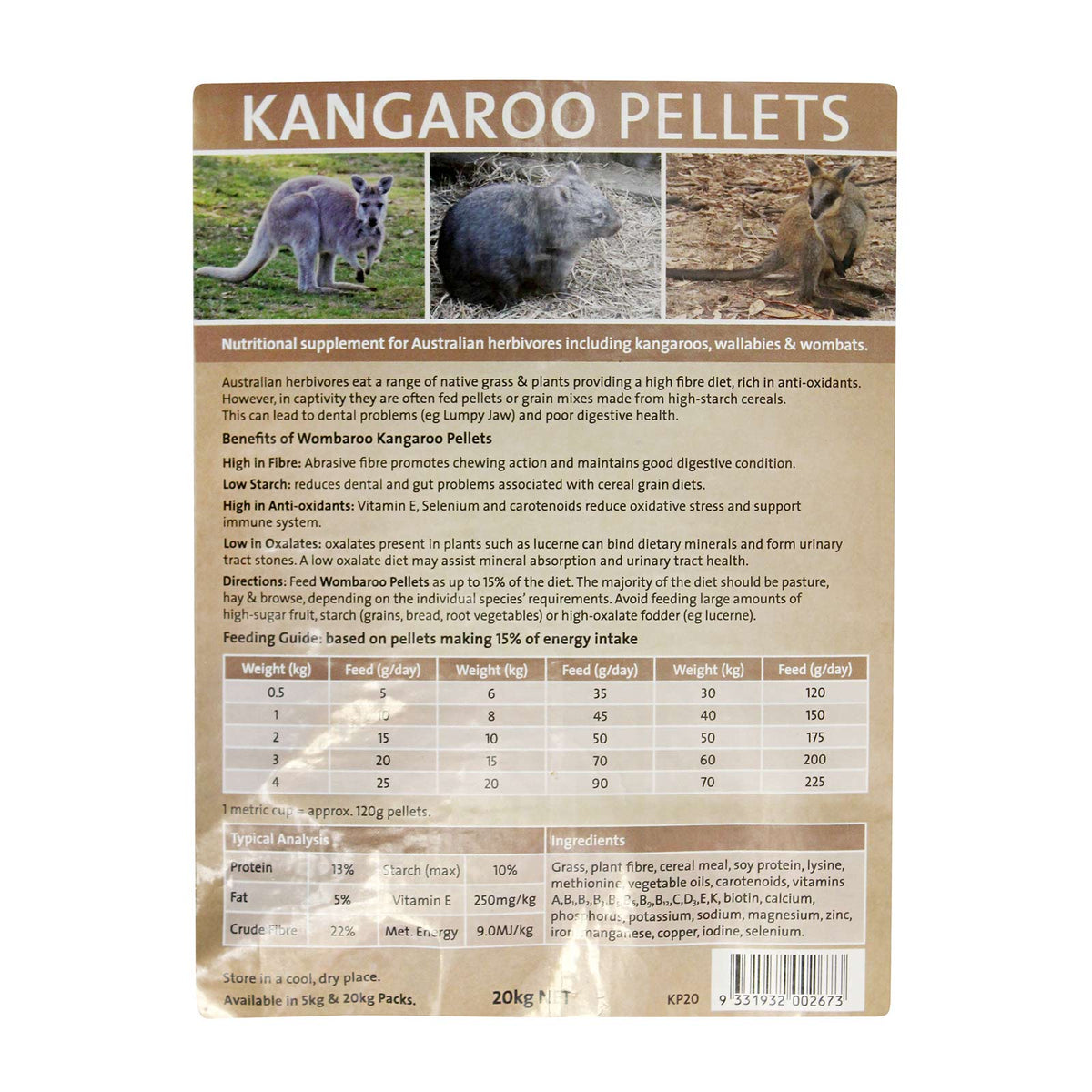 Wombaroo Kangaroo Pellets 20kg