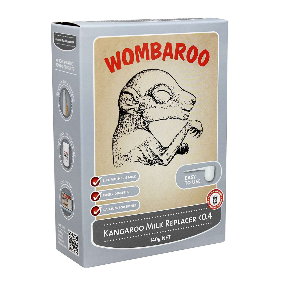 Wombaroo Kangaroo Milk Replacer &lt;0.4 140g
