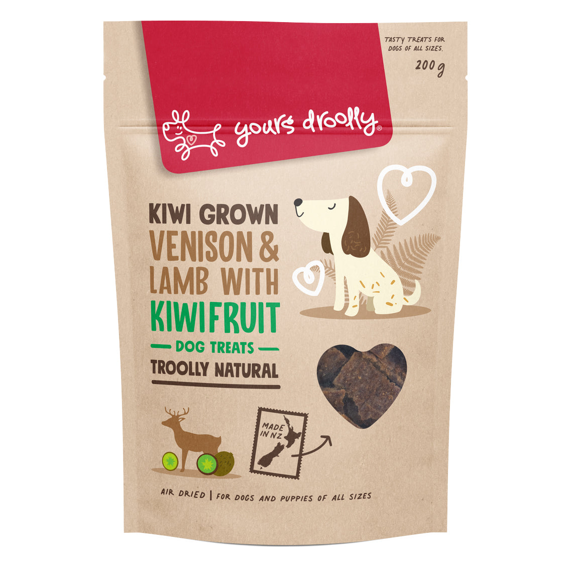 Yours Droolly Kiwi Grown Venison &amp; Lamb with Kiwifruit Dog Treats