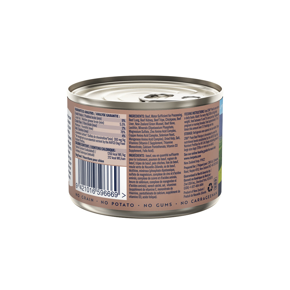 Ziwi Peak Wet Dog Food Beef Cans - Value Bundle