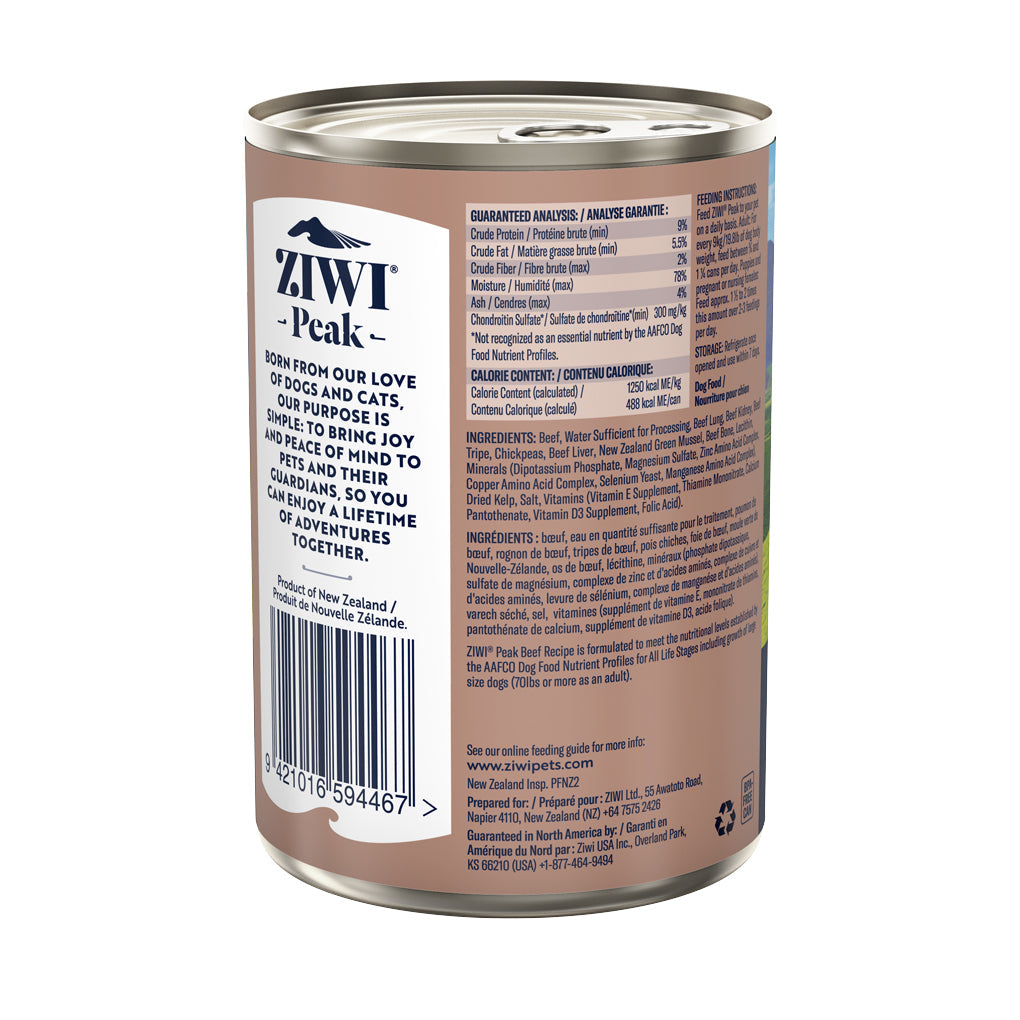 Ziwi Peak Wet Dog Food Beef Cans - Value Bundle
