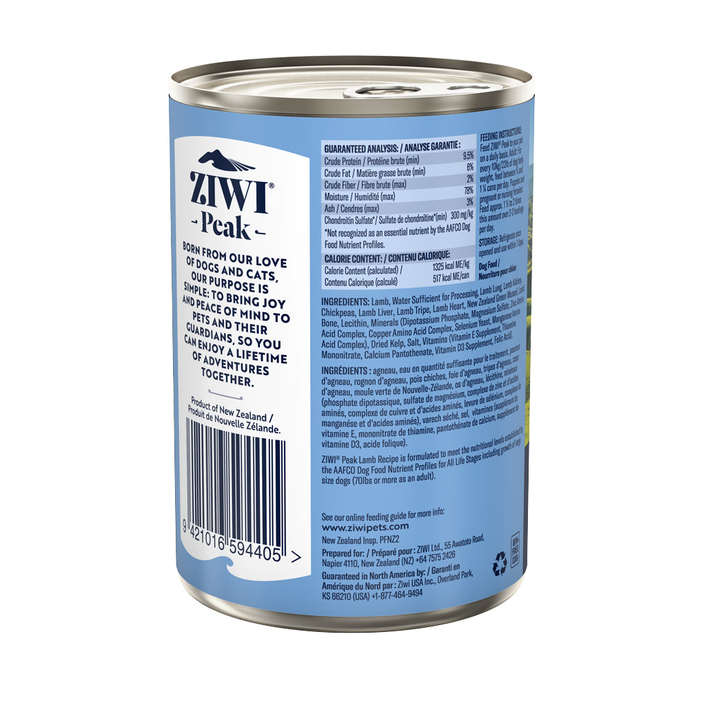 Ziwi Peak Lamb Wet Dog Food