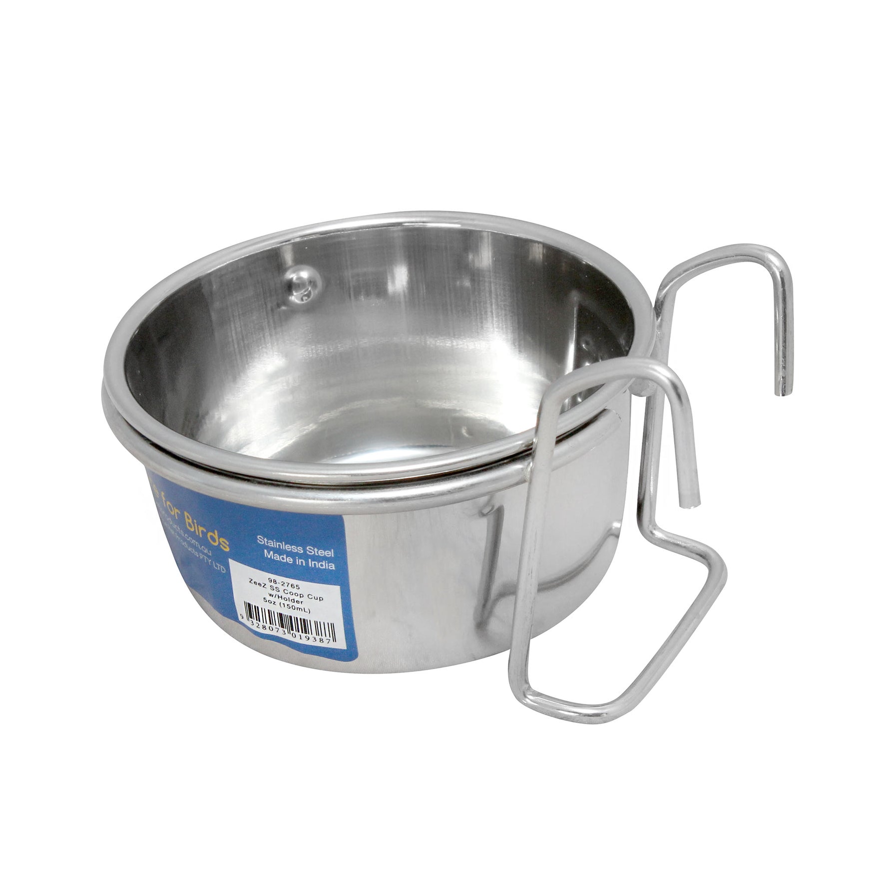 ZEEZ Bird Stainless Steel Coop Cup with Holder