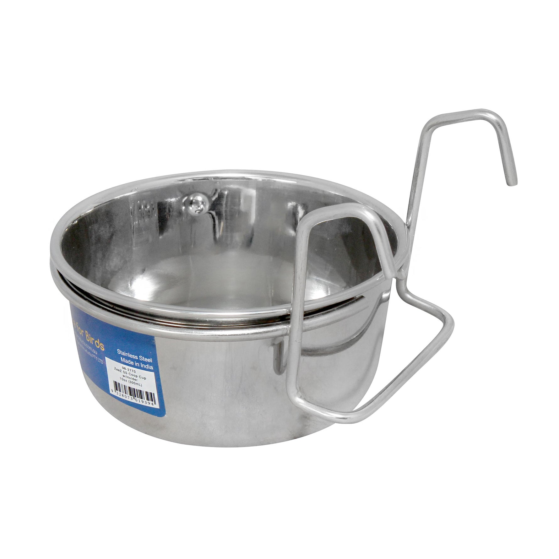 ZEEZ Bird Stainless Steel Coop Cup with Holder