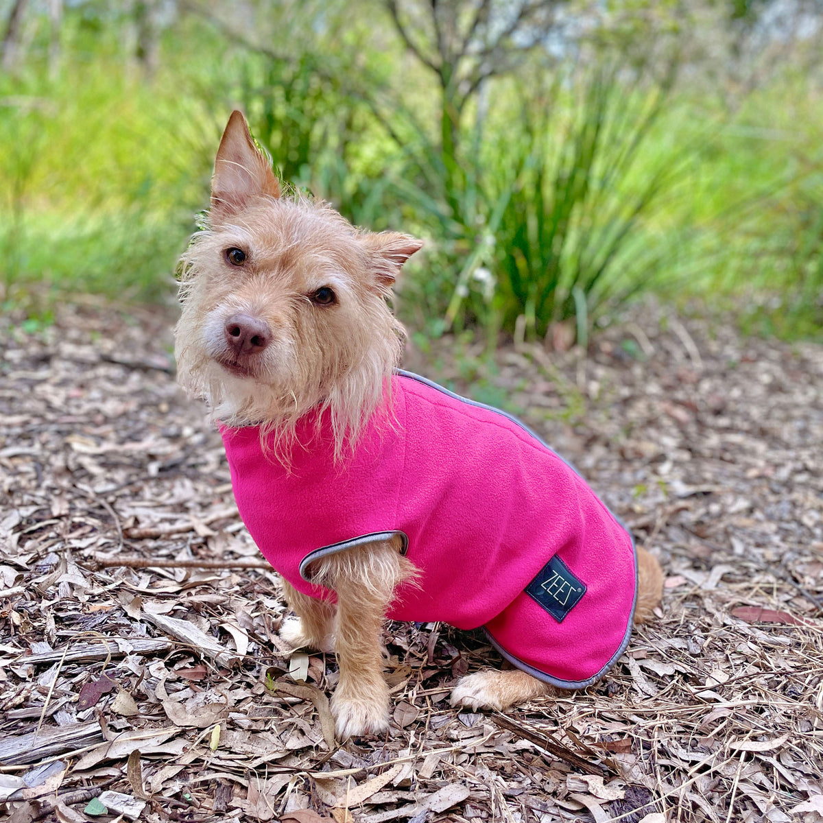 ZeeZ Cozy Fleece Dog Vest - Ruby Pink
