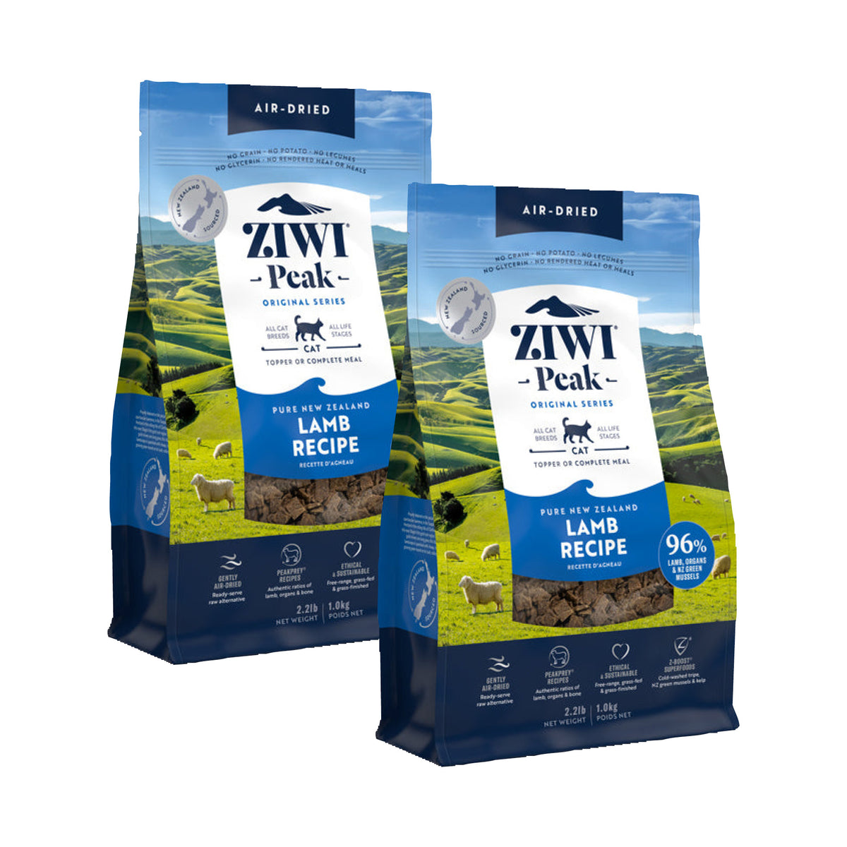 Ziwi Peak Air Dried Lamb for Cats 2kg Value Bundle