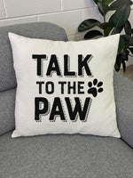 Furriends "Talk To The Paw" Linen Cushion Cover